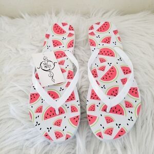Watermelon flip flops new with tags